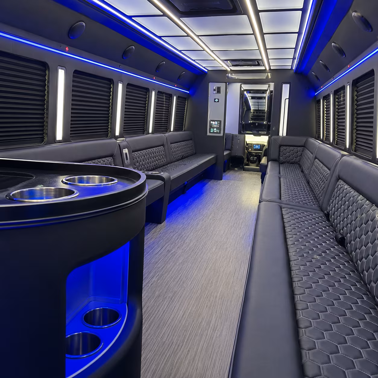 covina party bus rental interior