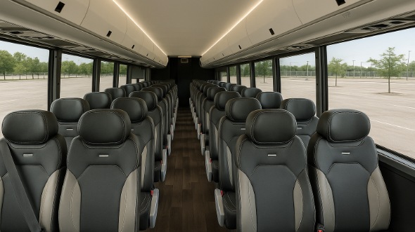 Interior of Charter Bus Company Covina's 18 Passenger Minibus in Covina
