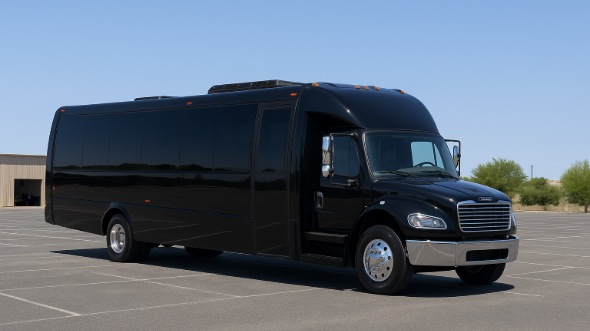 Exterior of Charter Bus Company Covina's 25 Passenger Mini bus in Covina