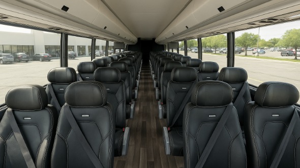 Interior of Charter Bus Company Covina's 28 Passenger Mini bus in Covina