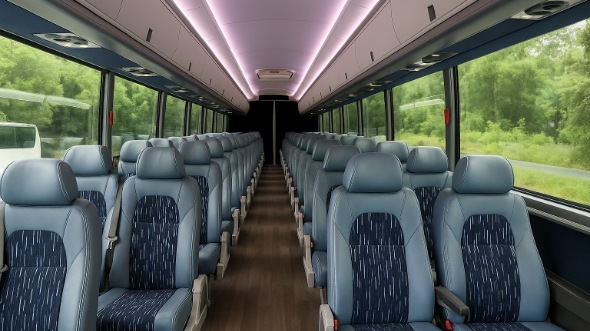 Interior of Charter Bus Company Covina's 30 Passenger Minibus in Covina
