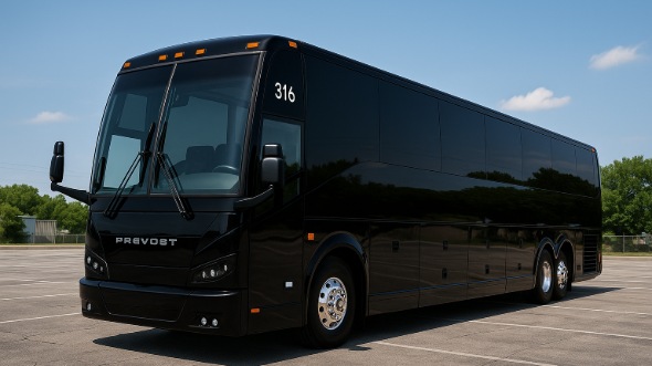 Exterior of Charter Bus Company Covina's 50 Passenger Charter Bus in Covina