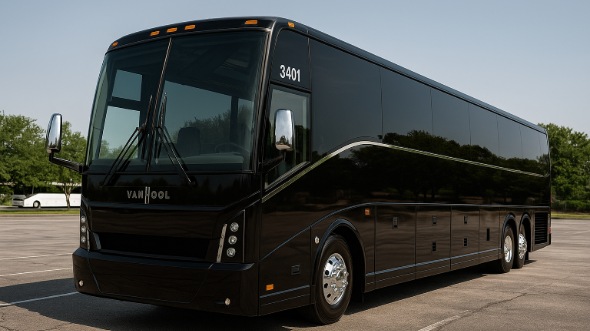 Exterior of Charter Bus Company Covina's 56 Passenger Charter Bus in Covina