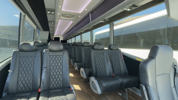 covina 15 passenger minibus inside