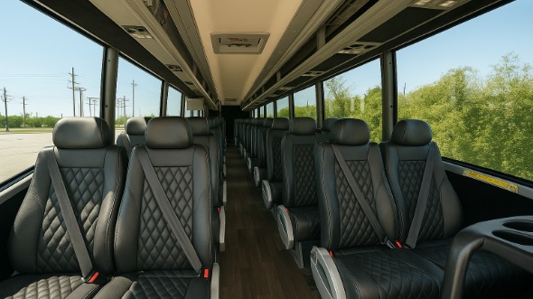 covina 20 passenger minibus inside