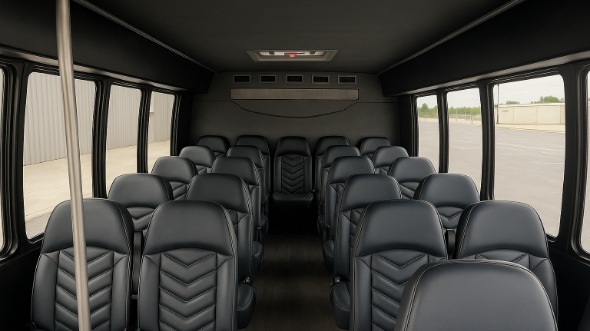 covina 30 passenger minibus inside