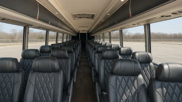 covina 50 passenger charter bus interior