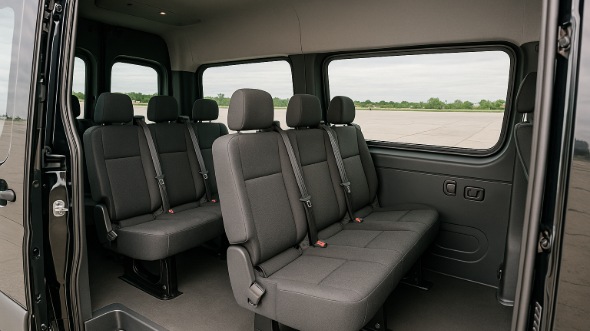 Interior of Charter Bus Company Covina's Sprinter Van Rental With Driver in Covina
